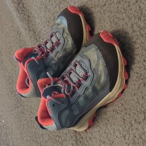 Moab Speed Mid Waterproof Hiking Boot - Kids Size 11 Blue / Pink